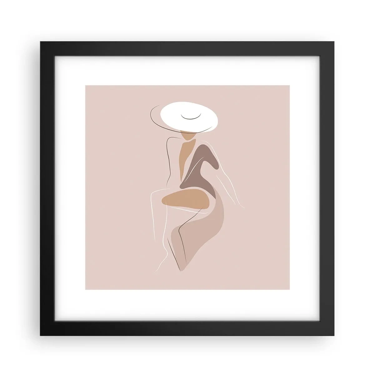 Poster in een zwarte lijst - Een dame zijn - 30x30 cm