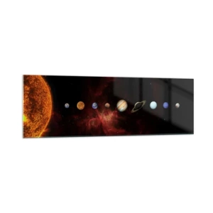 Schilderen op glas - Onze buurt - 160x50 cm