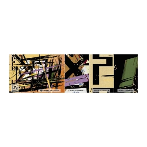 Fotobehang Monster Premium Canvas - Een scherp snijden - Abstractie, Deel, Modern patroon - 100x30 cm