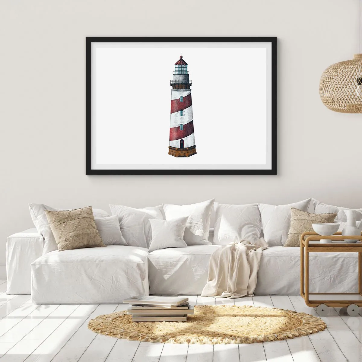 Poster in een zwarte lijst - Altijd op zijn hoede - 50x40 cm