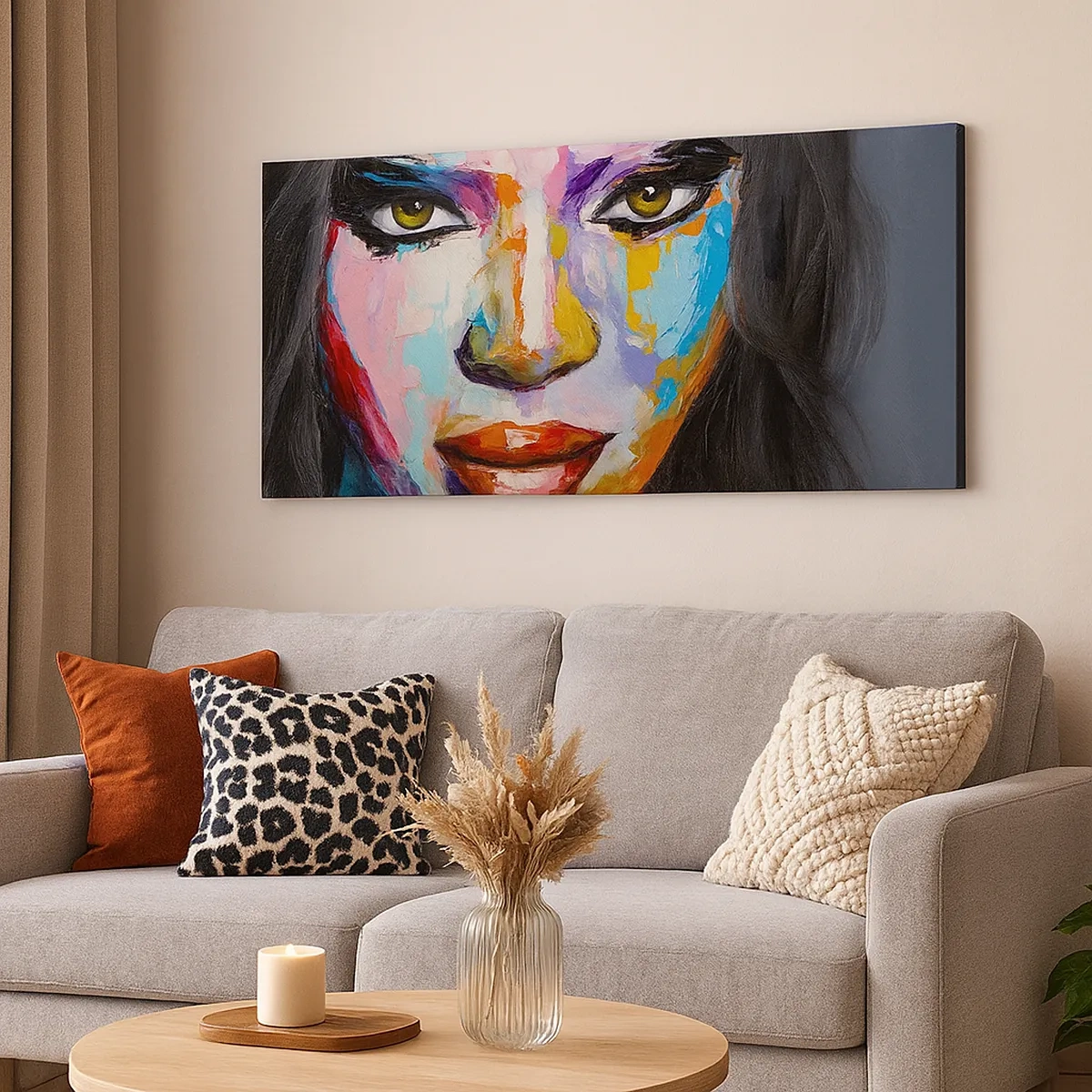 Schilderen op canvas - Het is onmogelijk om je ogen af ​​te houden - 30x30 cm