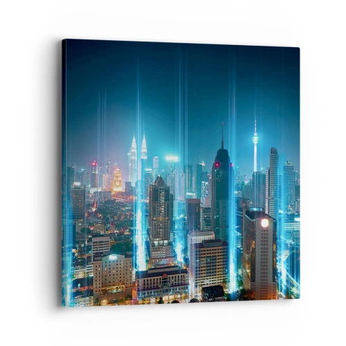 Schilderen op canvas - Op z'n Berlijns naar de hemel - 40x40 cm