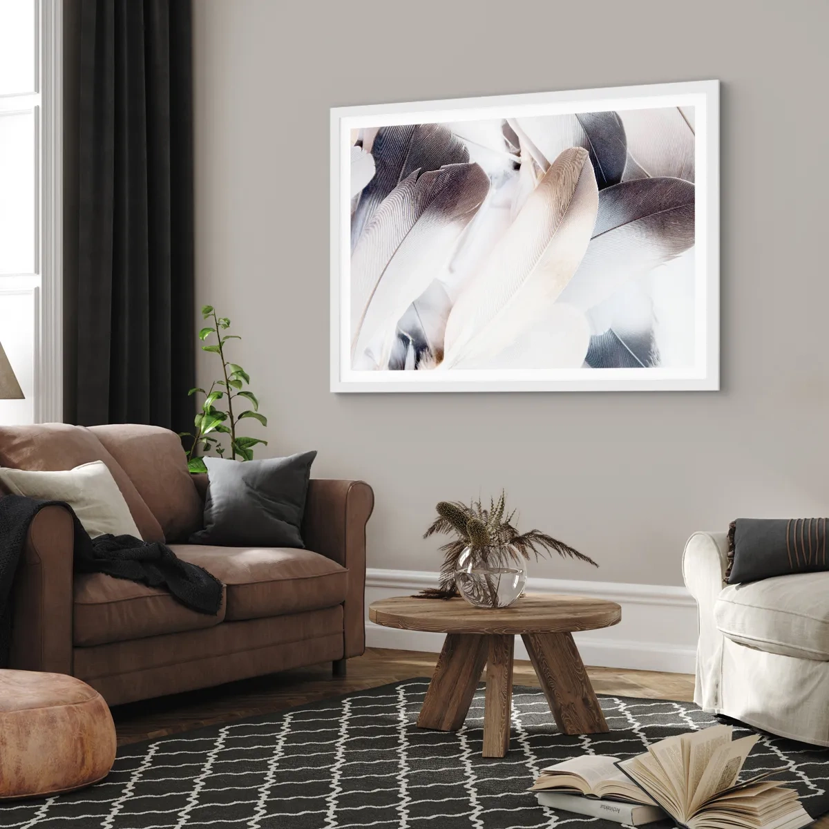 Poster in een witte lijst - Bijna engelachtig - 100x70 cm