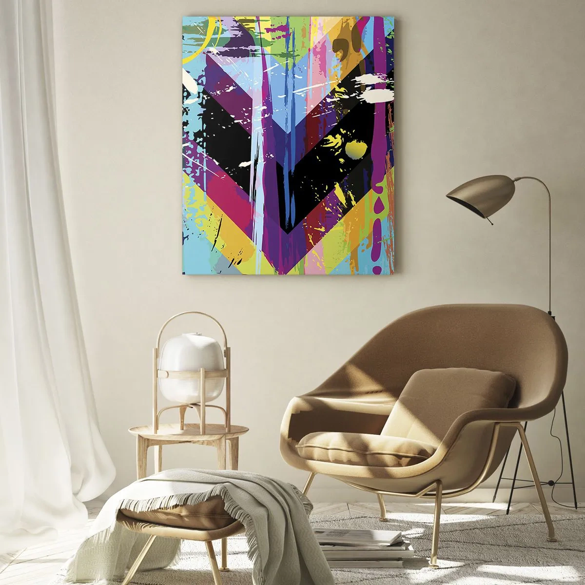 Schilderen op glas - Van boven naar beneden - 50x70 cm
