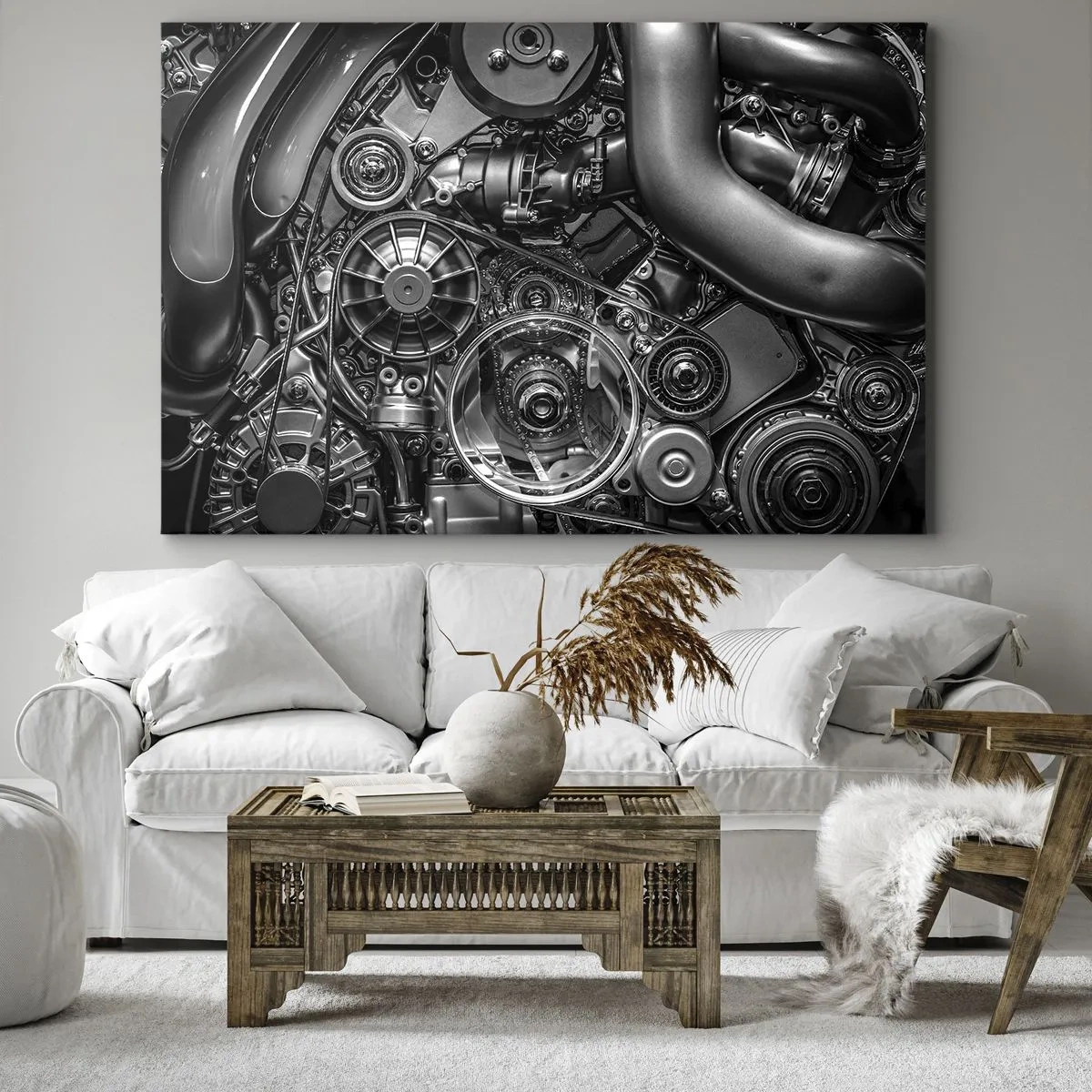 Schilderen op canvas - De poëzie van mechanica - 100x70 cm