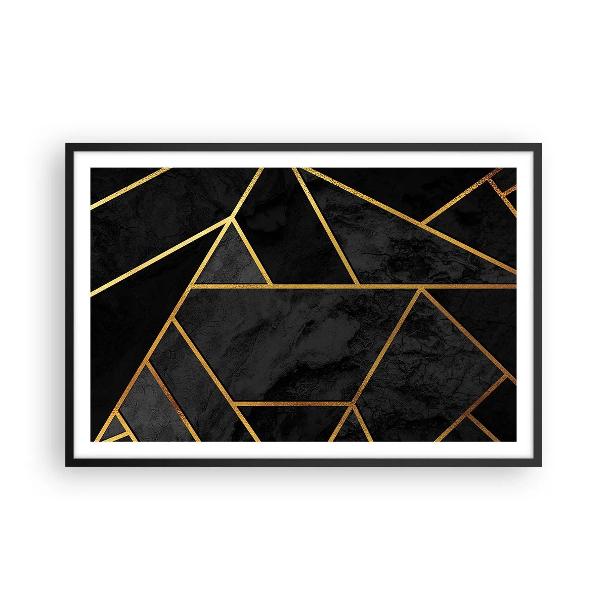 Poster in een zwarte lijst - Duisternis en glans - 91x61 cm