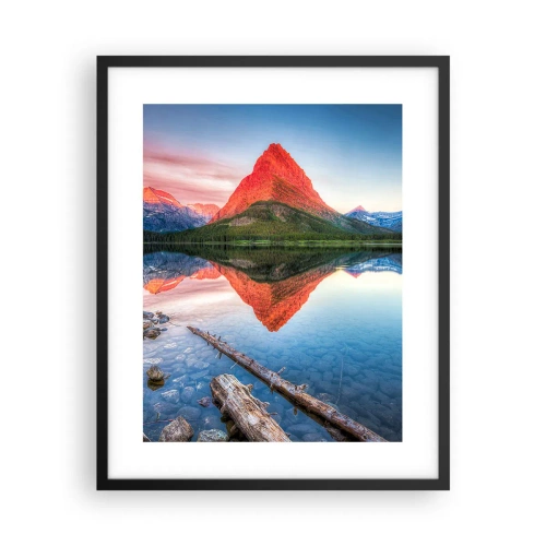 Poster in een zwarte lijst - Warmte en koude - 40x50 cm