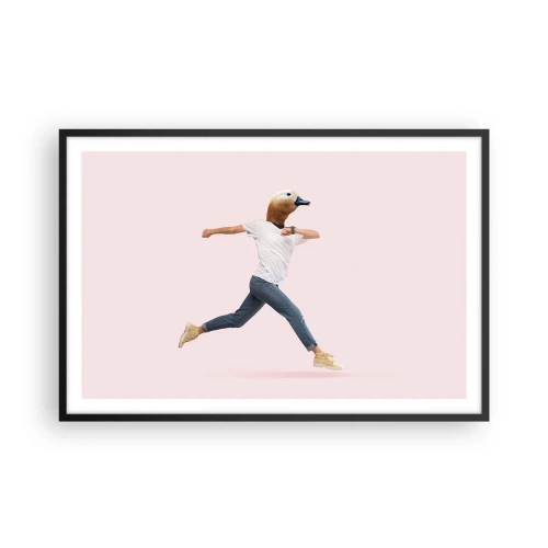 Poster in een zwarte lijst - Een snufje absurditeit - 91x61 cm