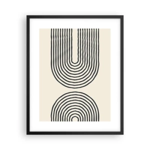 Poster in een zwarte lijst - In een ogenblik ... - 40x50 cm