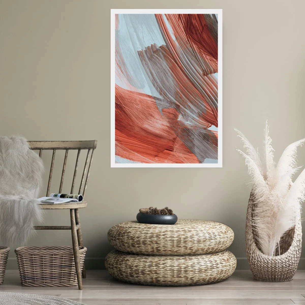 Poster - Herfst en winderige abstractie - 70x100 cm