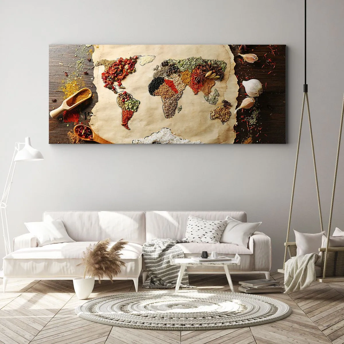 Schilderen op canvas - Alle smaken van de wereld - 120x50 cm