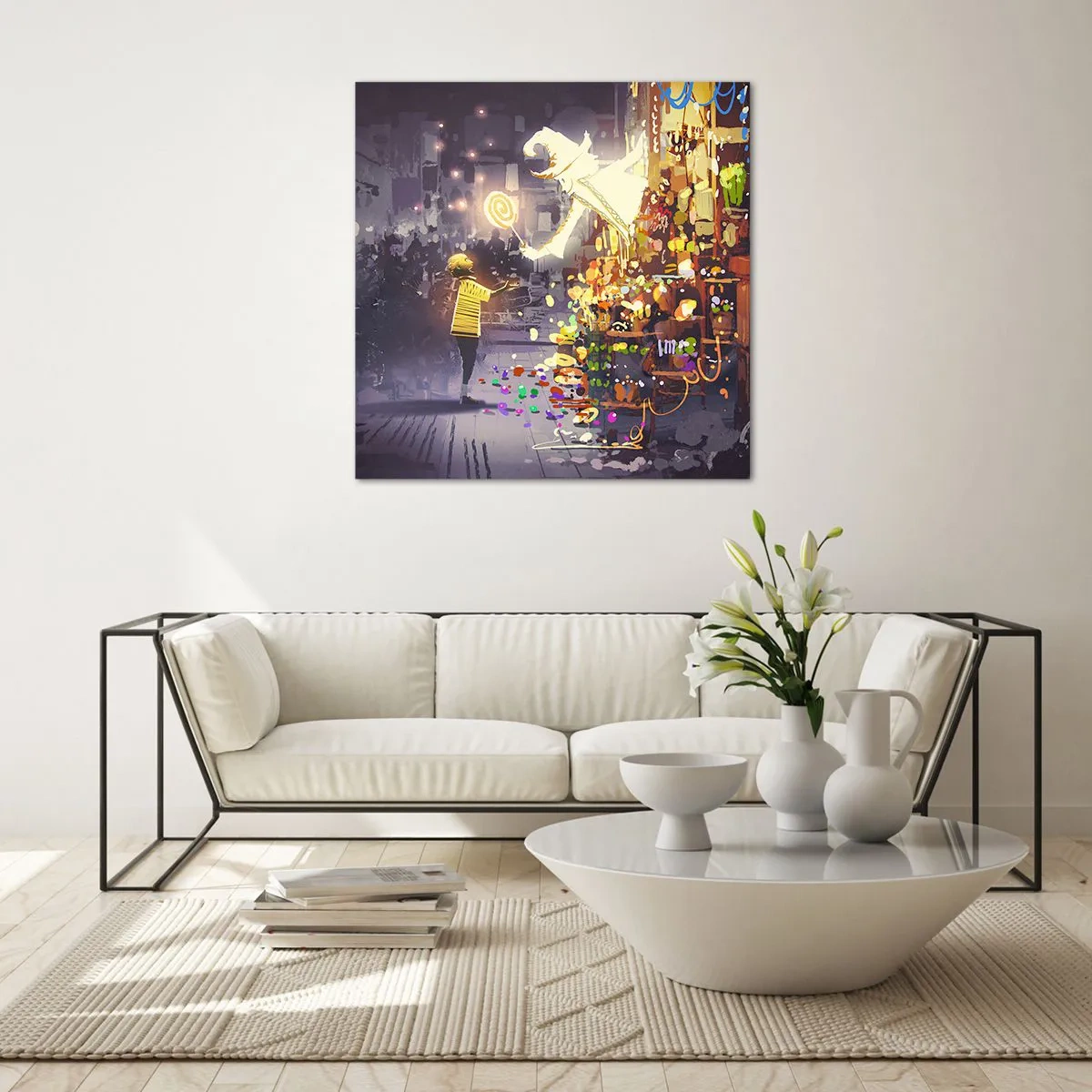 Schilderen op glas - Tovenarij bestaat wel - 30x30 cm