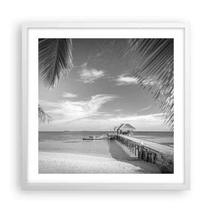 Poster in een witte lijst - Herinnering of droom? - 50x50 cm