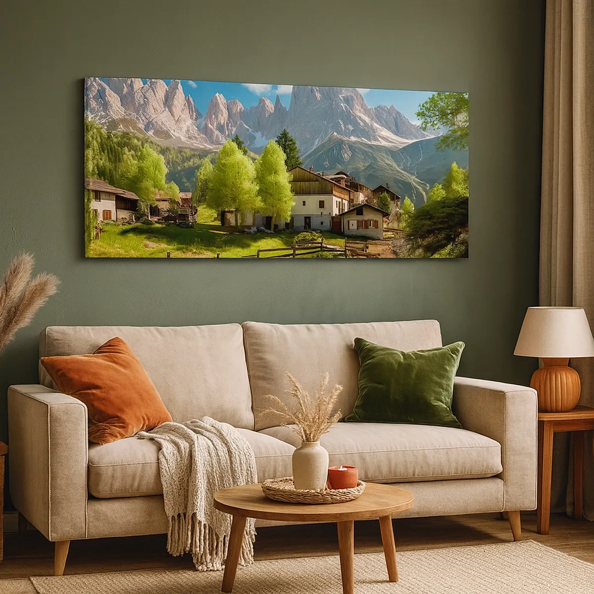 Schilderen op canvas - Alpine idylle - 30x30 cm