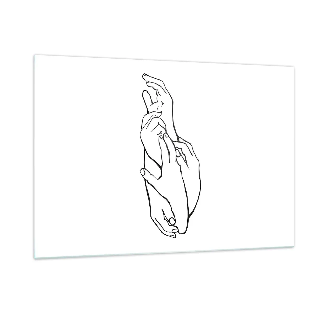 Schilderen op glas - Goede aanraking - 120x80 cm