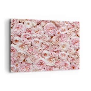 Schilderen op canvas - Een bed van rozen - 100x70 cm