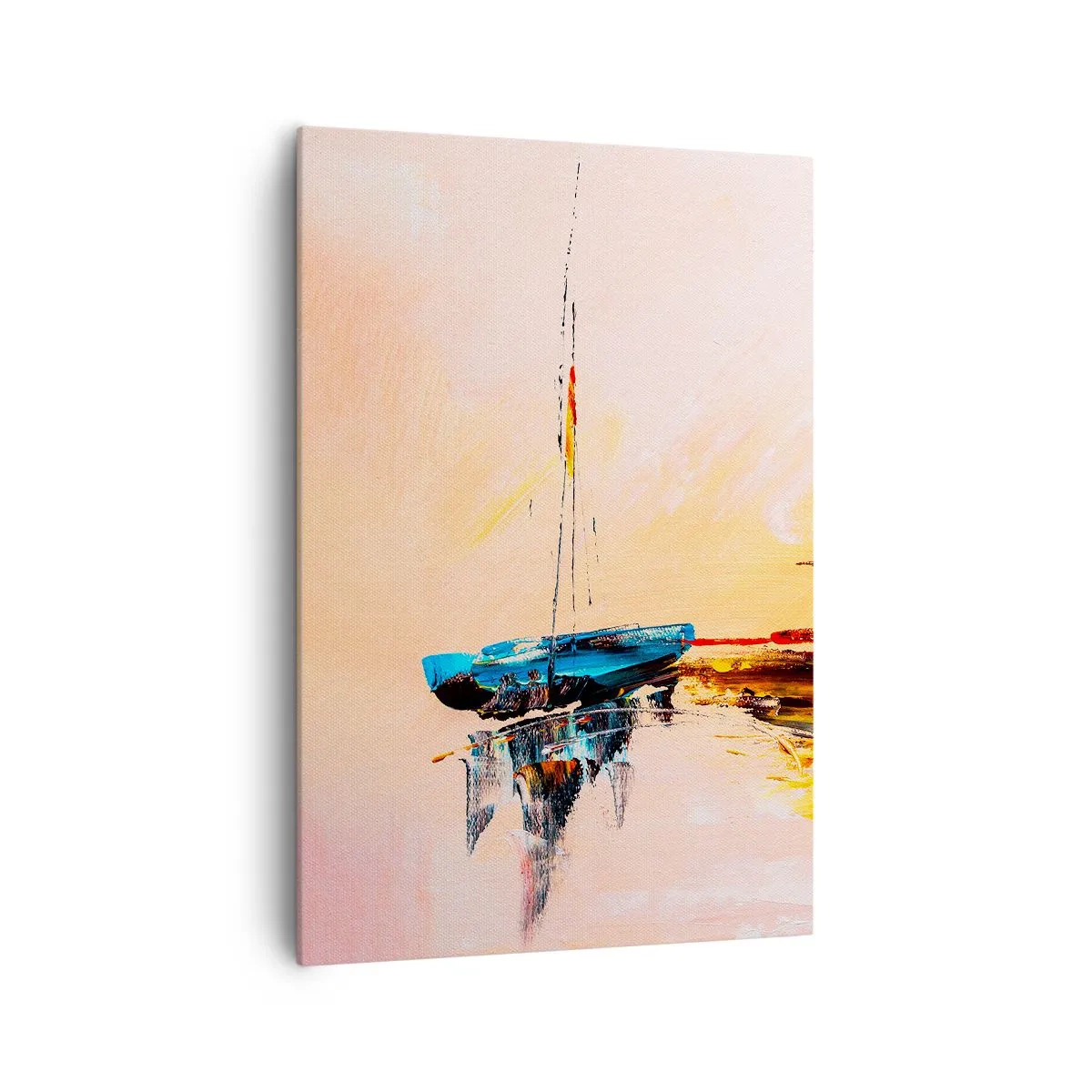 Schilderen op canvas - Avond in de jachthaven - 70x100 cm