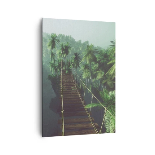 Schilderen op canvas - Over de branding van groen - 70x100 cm