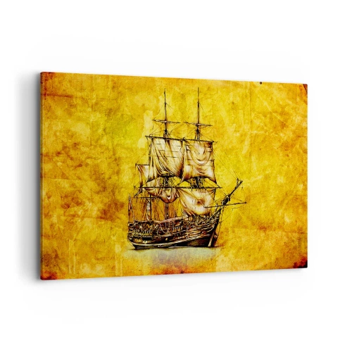 Schilderen op canvas - Richting Tortuga! - 120x80 cm