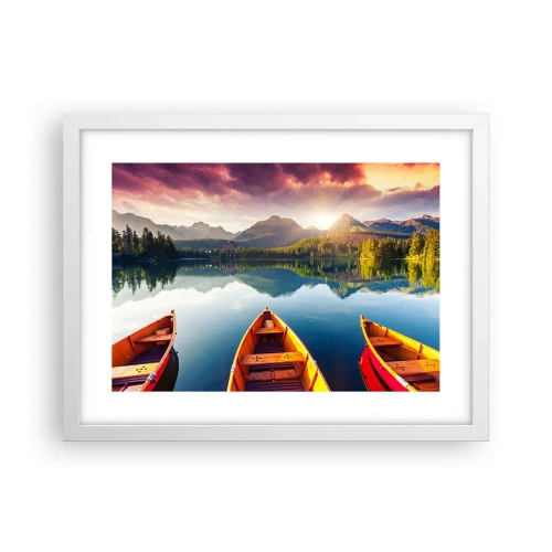 Poster in een witte lijst - Niets tegen de natuur - 40x30 cm