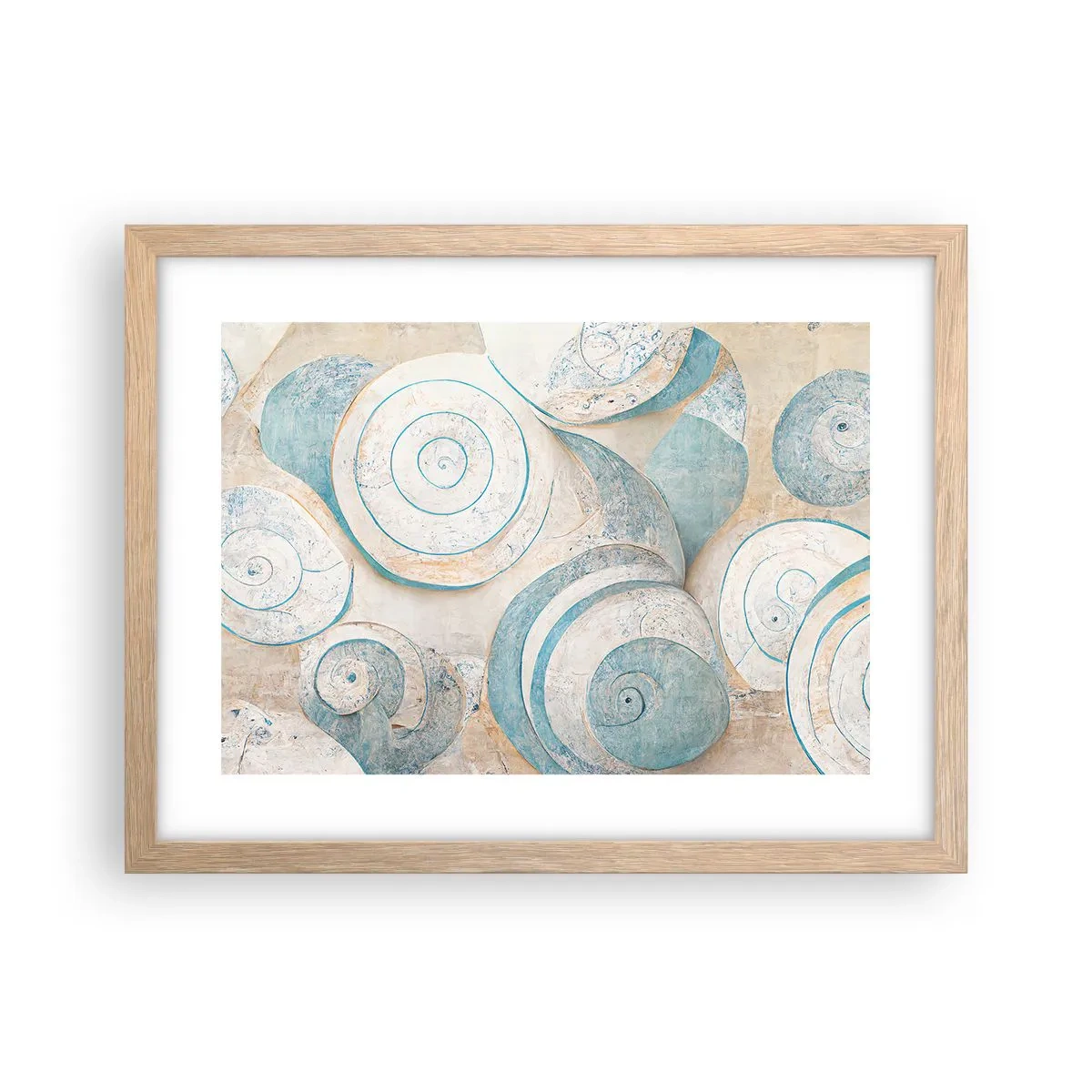 Een poster in een licht eiken lijst - Wat zit er in de schelp? - 40x30 cm
