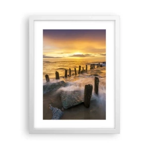 Poster in een witte lijst - De rauwe schoonheid van de Oostzee - 30x40 cm