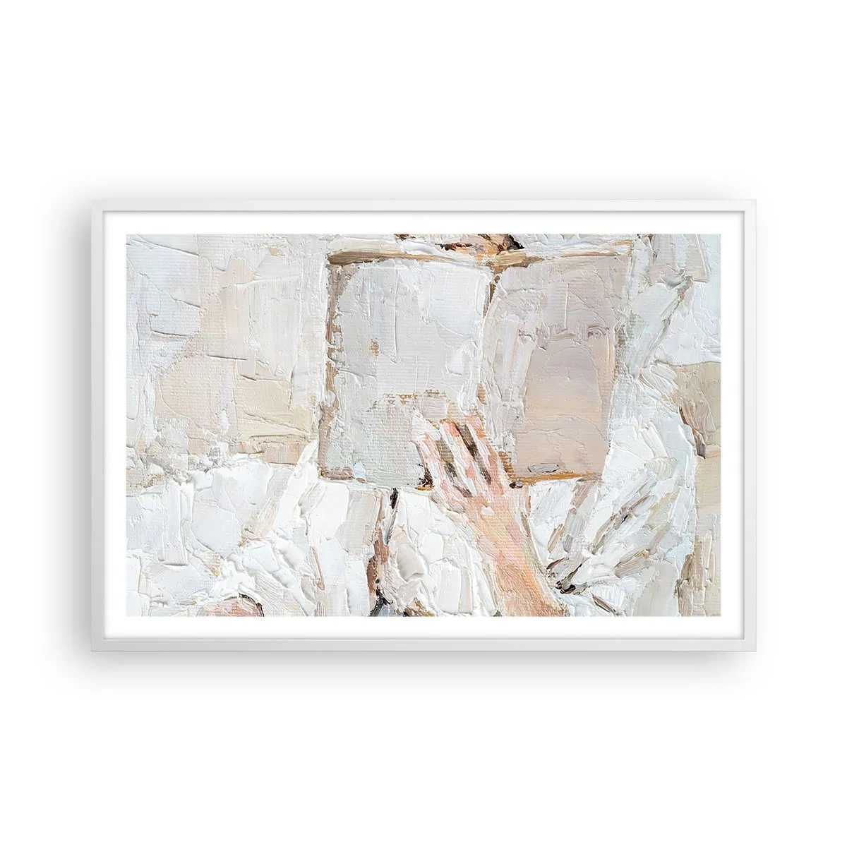 Poster in een witte lijst - In een andere wereld - 91x61 cm