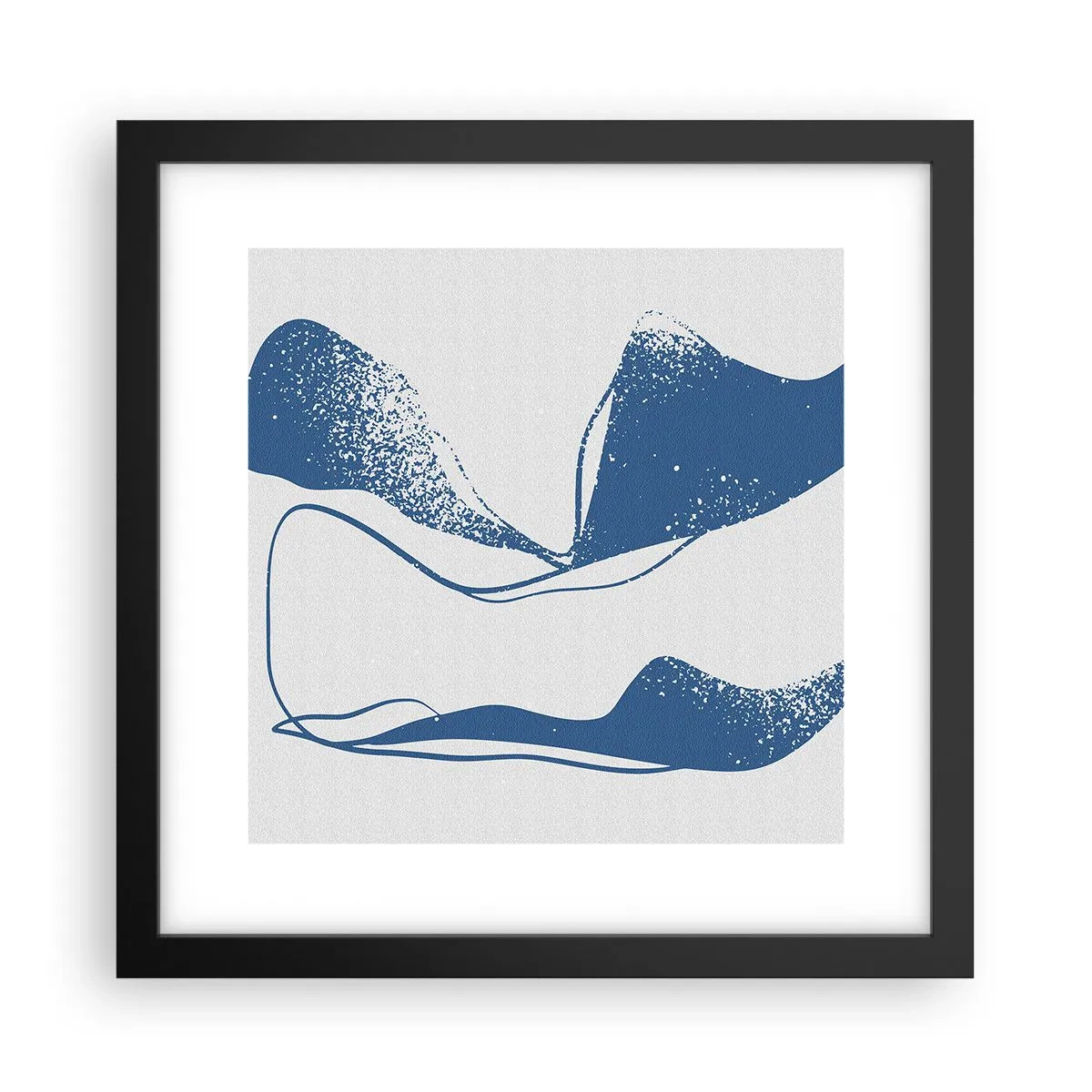 Poster in een zwarte lijst - Gevleugelde abstractie - 30x30 cm