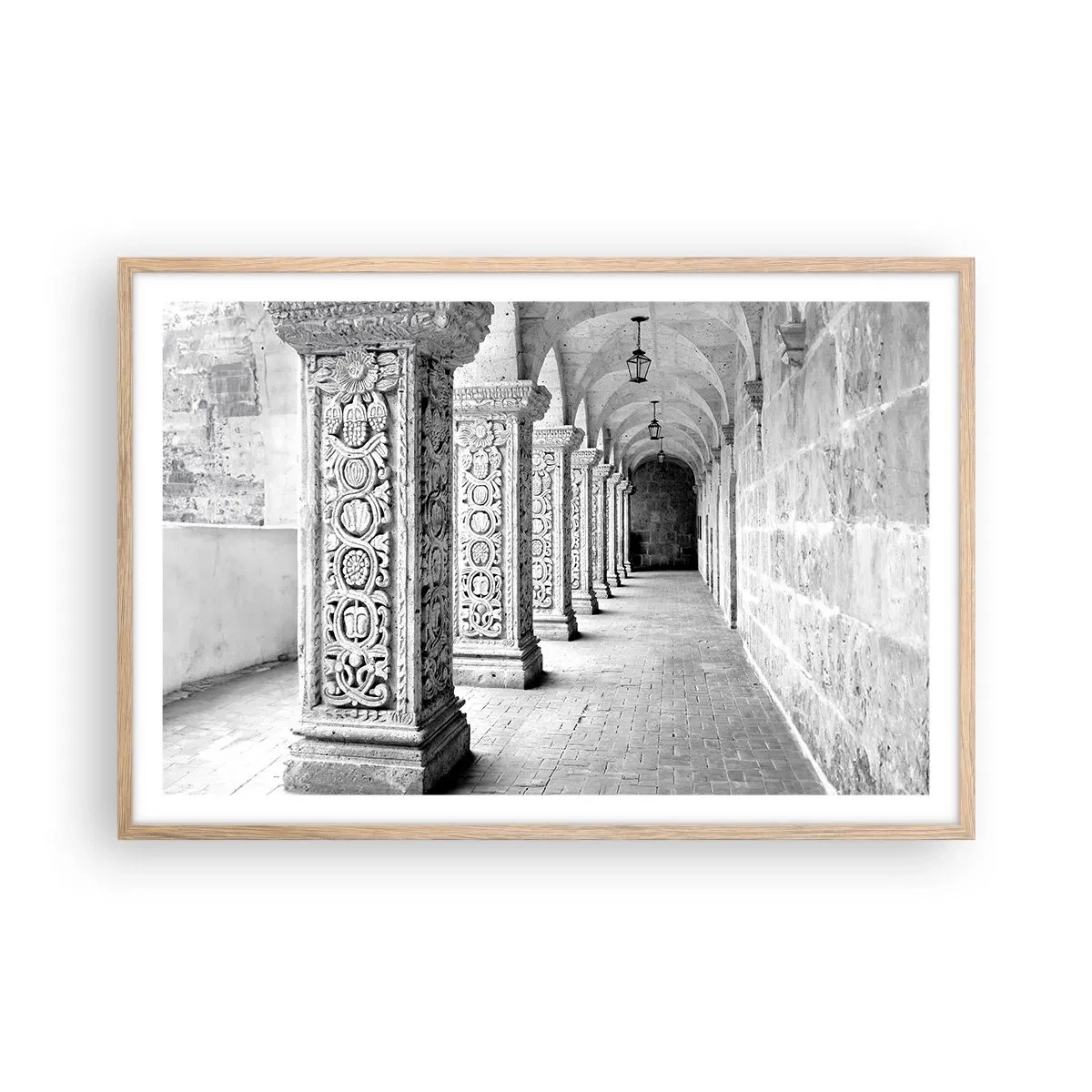 Een poster in een licht eiken lijst - En waar naar toe….? - 91x61 cm