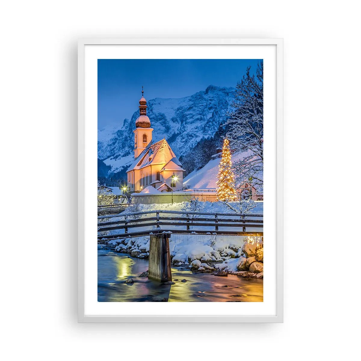 Poster in een witte lijst - Kerstgeest - 50x70 cm