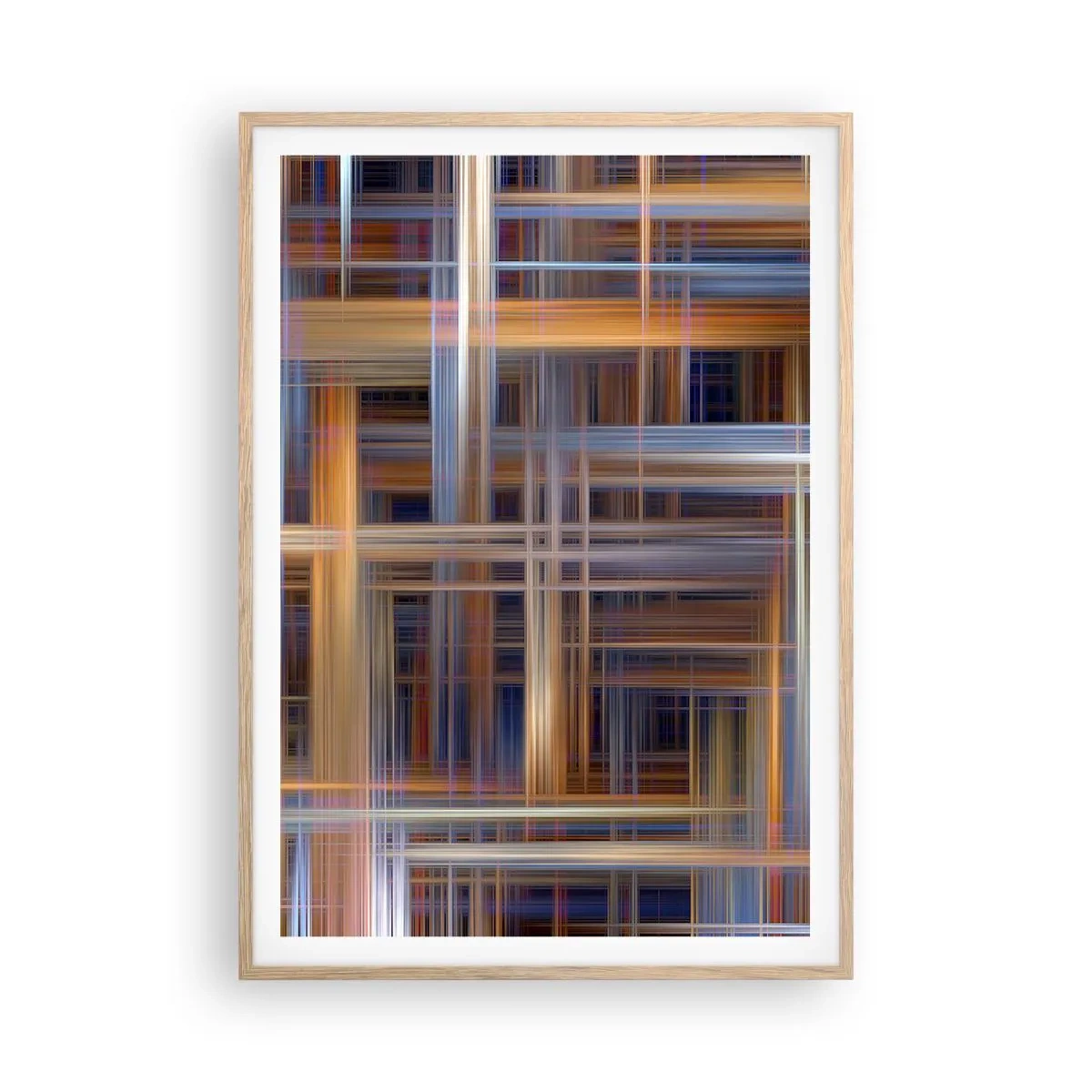 Een poster in een licht eiken lijst - Geweven van licht - 70x100 cm