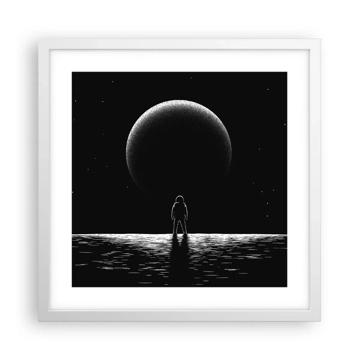 Poster in een witte lijst - Oog in oog - 40x40 cm