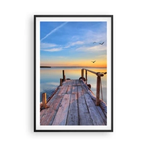 Poster in een zwarte lijst - Loop recht naar de zon - 61x91 cm