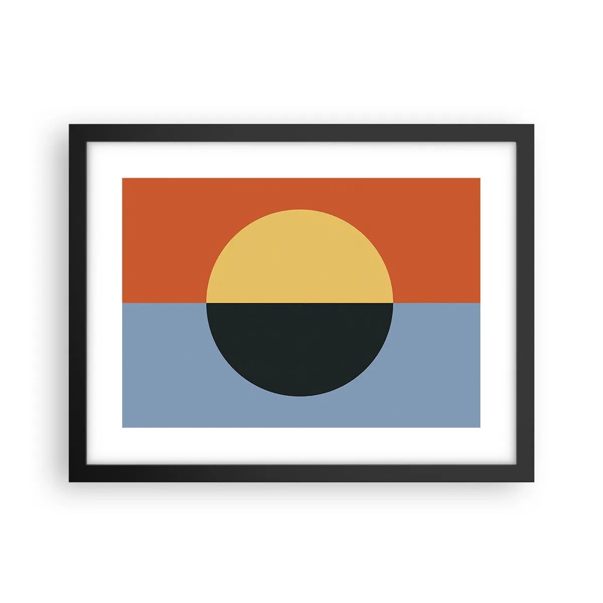 Poster in een zwarte lijst - Een compositie van warmte en koelte - 40x30 cm