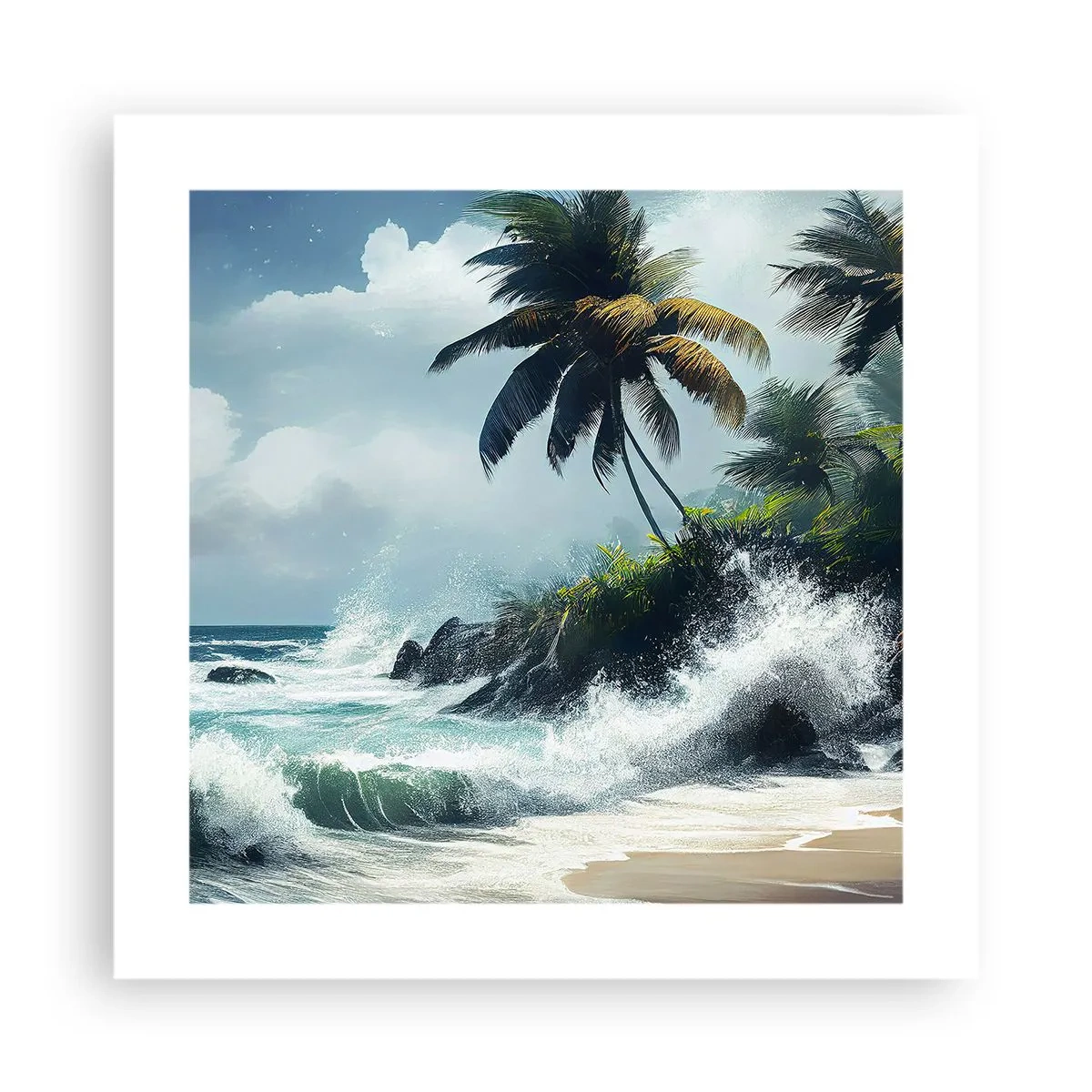 Poster - Op een tropische kust - 40x40 cm