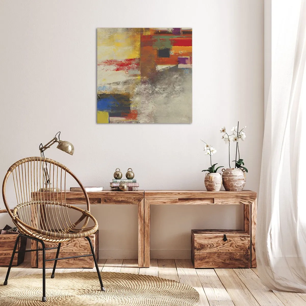 Schilderen op canvas - Kleur geometrie - 50x50 cm