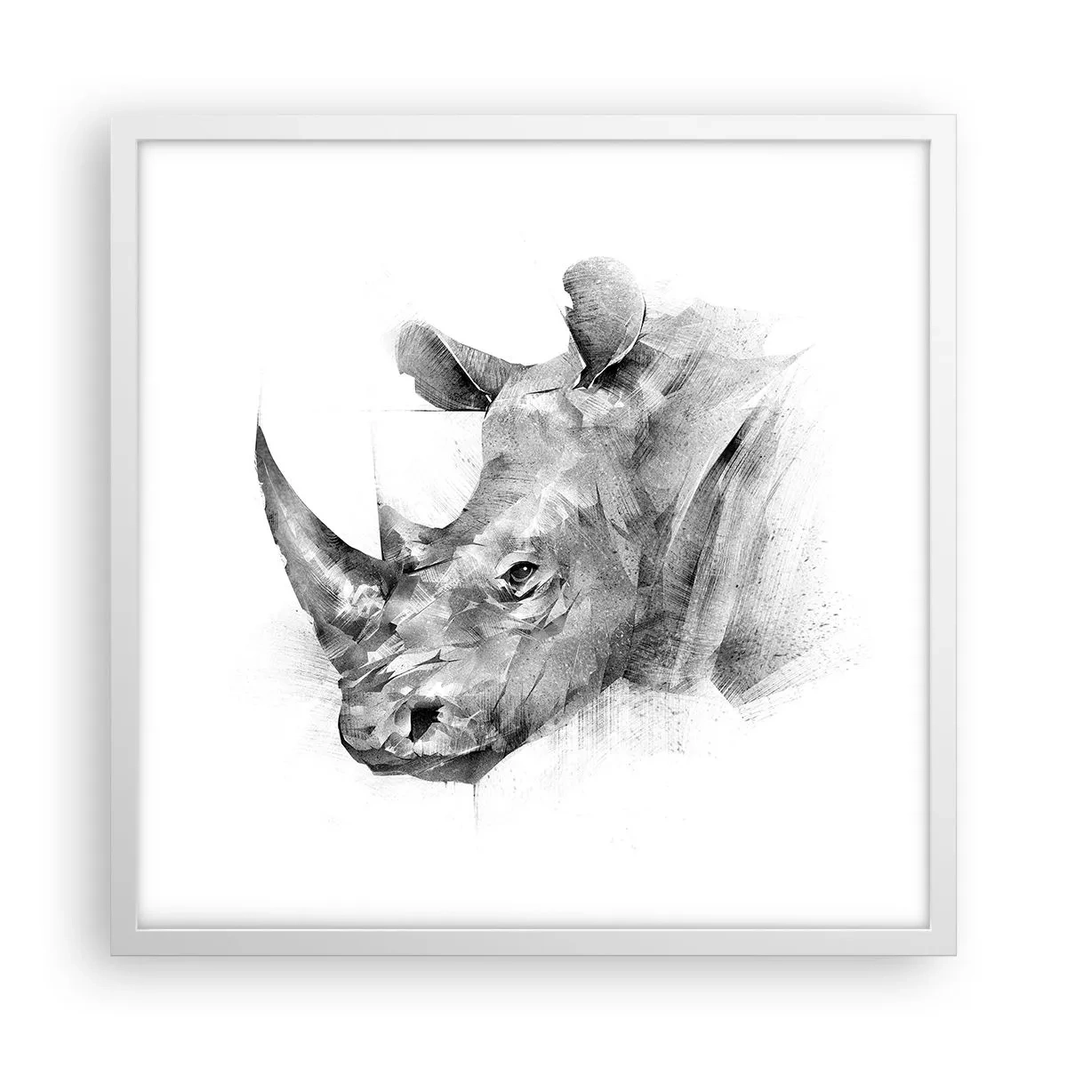 Poster in een witte lijst - Afrikaans portret - 50x50 cm