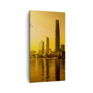 Schilderen op canvas - De gouden stad - 55x100 cm
