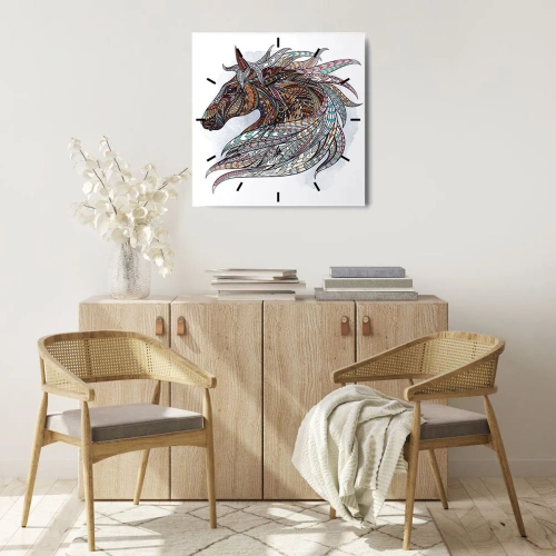 Wandklok - Klok - Keltisch strijdersros - 30x30 cm
