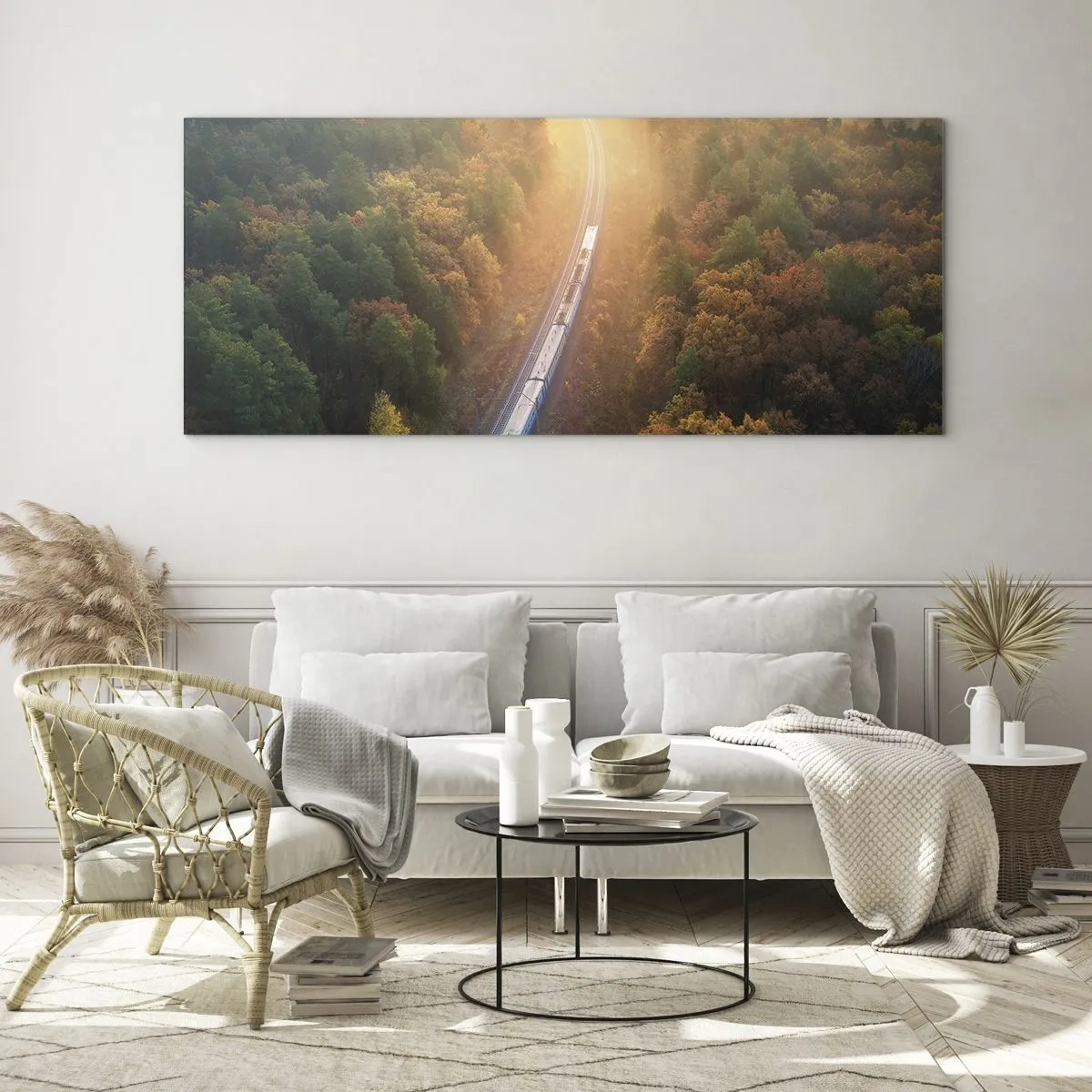 Schilderen op glas - Herfst reis - 100x40 cm