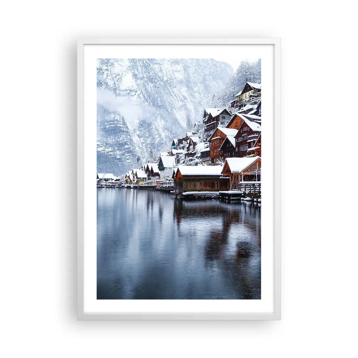 Poster in een witte lijst - In winterdecoratie - 50x70 cm