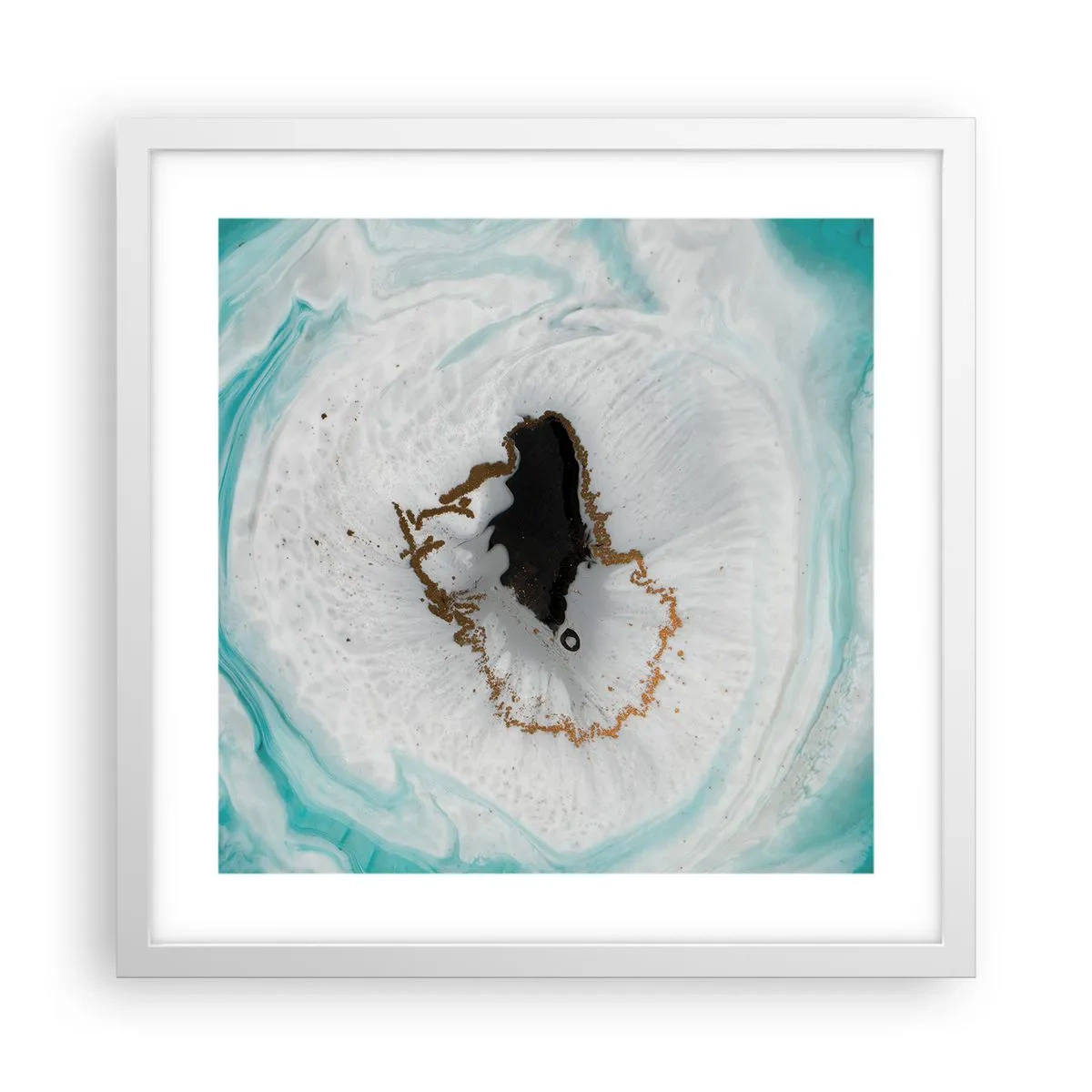 Poster in een witte lijst - Binnendringen - 40x40 cm