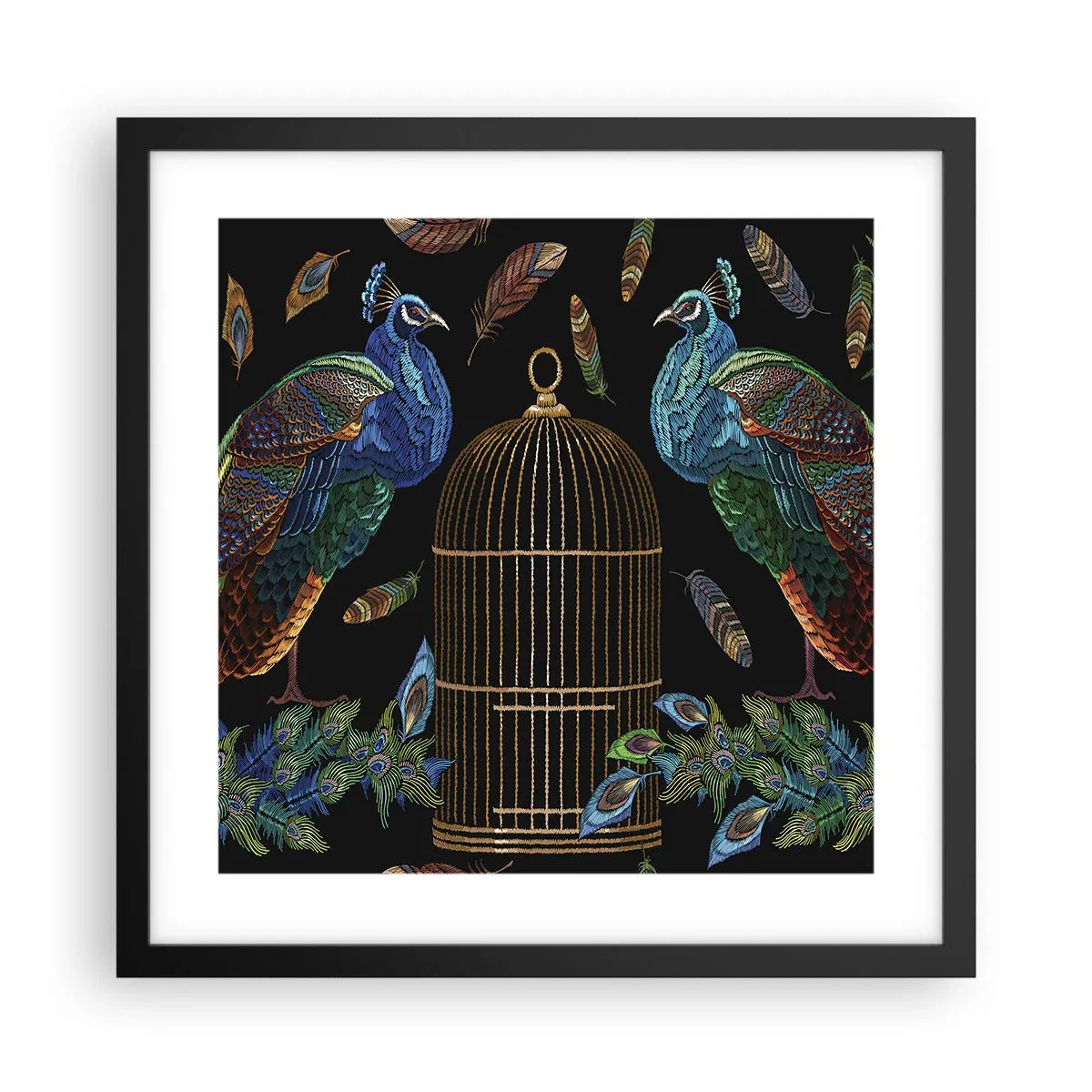 Poster in een zwarte lijst - In koninklijke gewaden - 40x40 cm