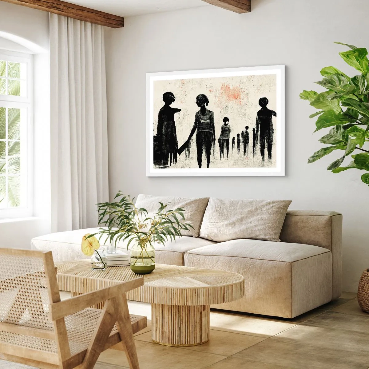 Poster in een witte lijst - Tegen eenzaamheid - 91x61 cm