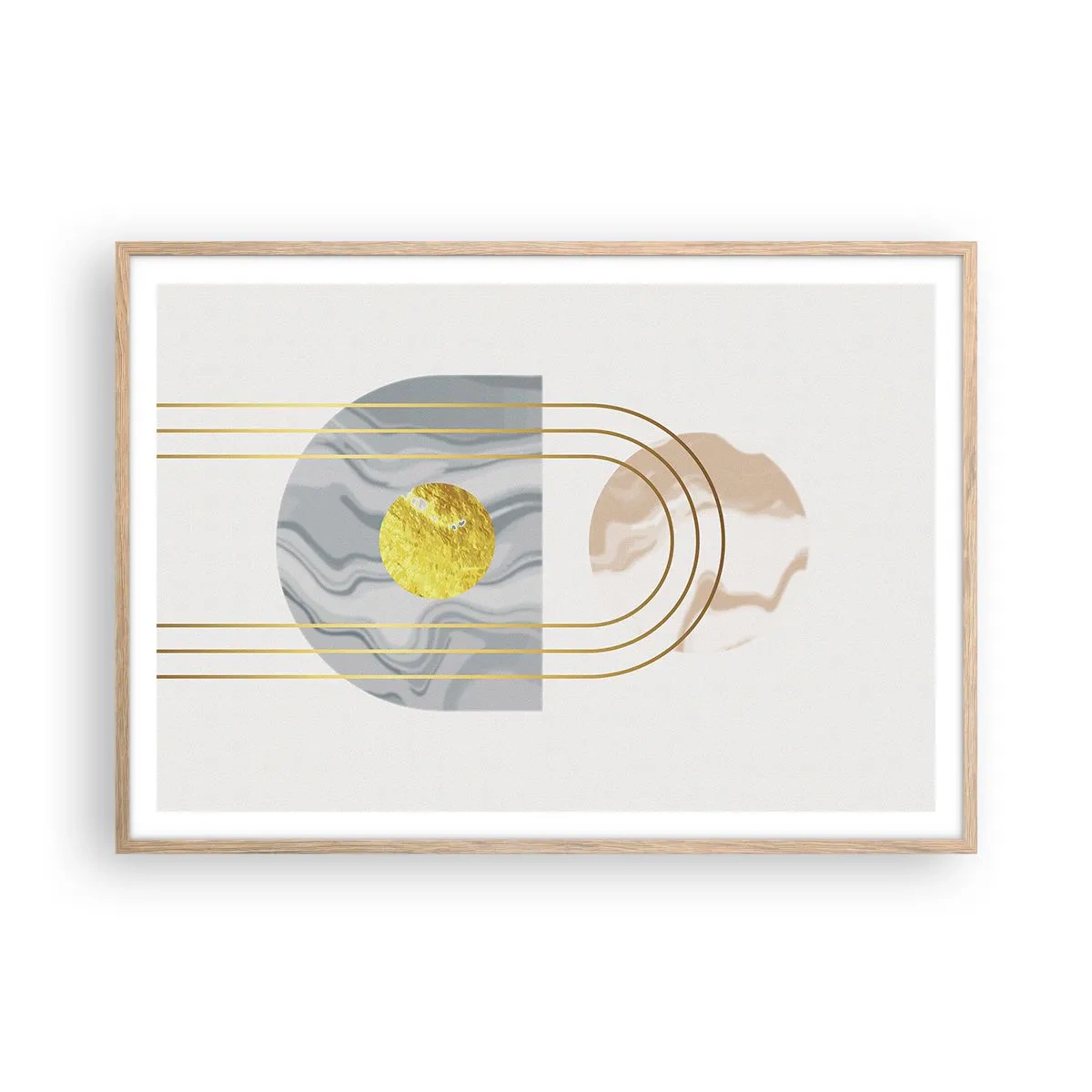 Een poster in een licht eiken lijst - Helderheid en schittering - 100x70 cm