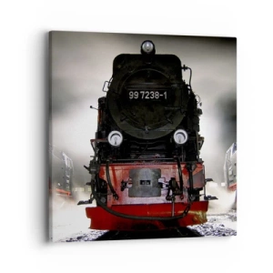 Schilderen op canvas - Hij staat en hapt, hapt en blaast - 40x40 cm