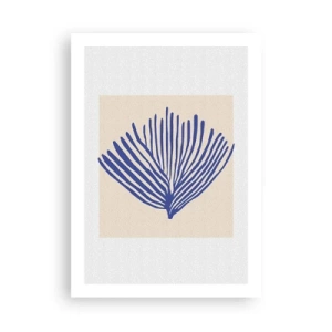 Poster - Blauwe waaier - 50x70 cm
