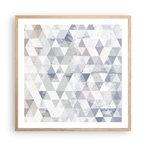 Een poster in een licht eiken lijst - In ritme op drie - 60x60 cm