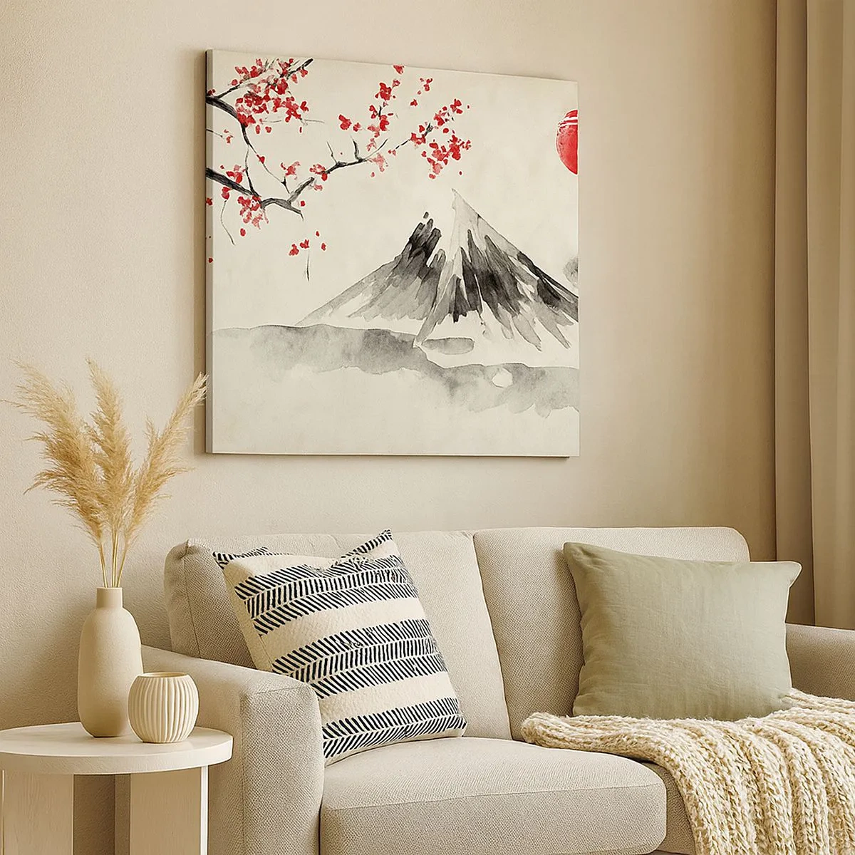 Schilderen op canvas - Houd van Japan - 30x30 cm