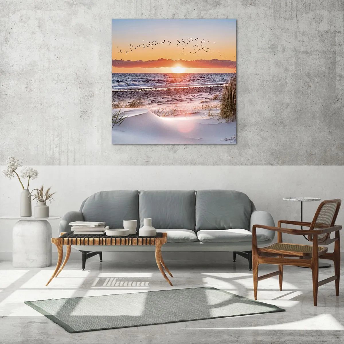 Schilderen op glas - Horizontaal landschap - 60x60 cm